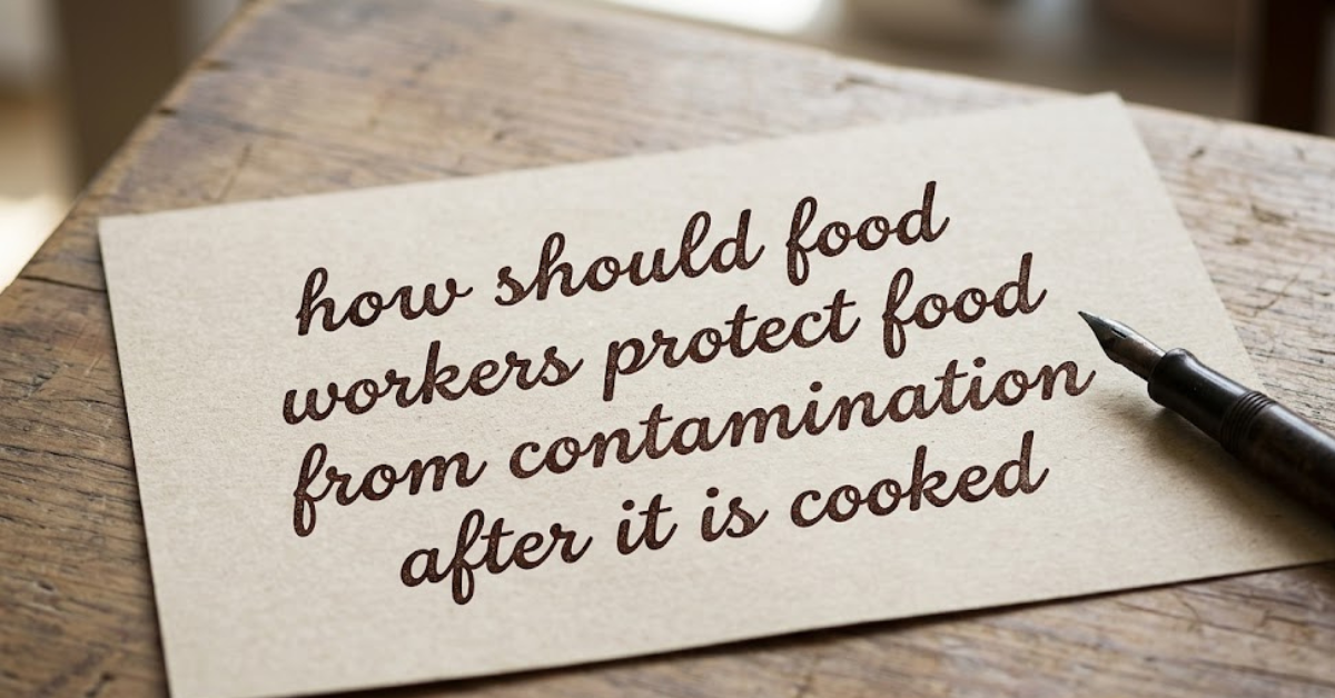 How Should Food Workers Protect Food from Contamination After It Is Cooked?