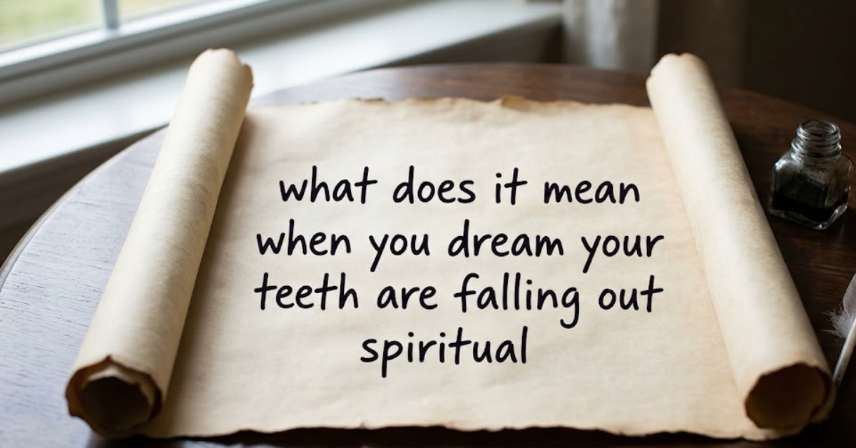 What Does It Mean When You Dream Your Teeth Are Falling Out Spiritual?