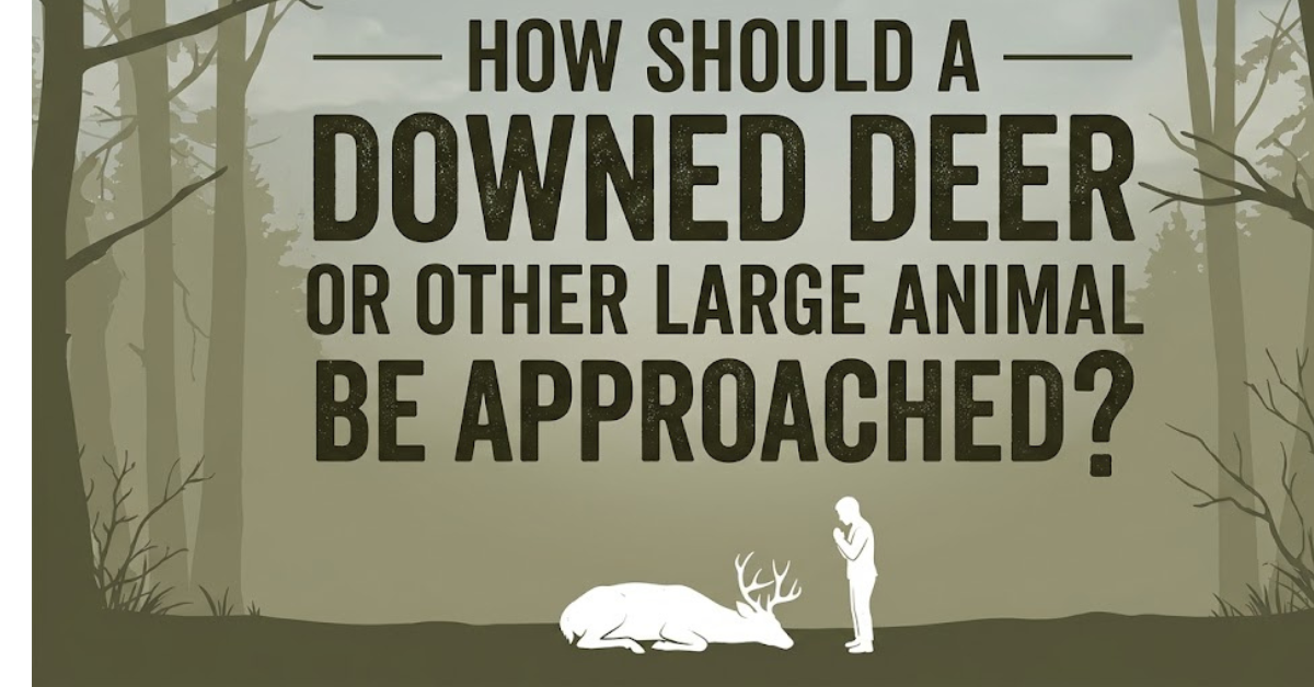 How Should a Downed Deer or Other Large Animal Be Approached?
