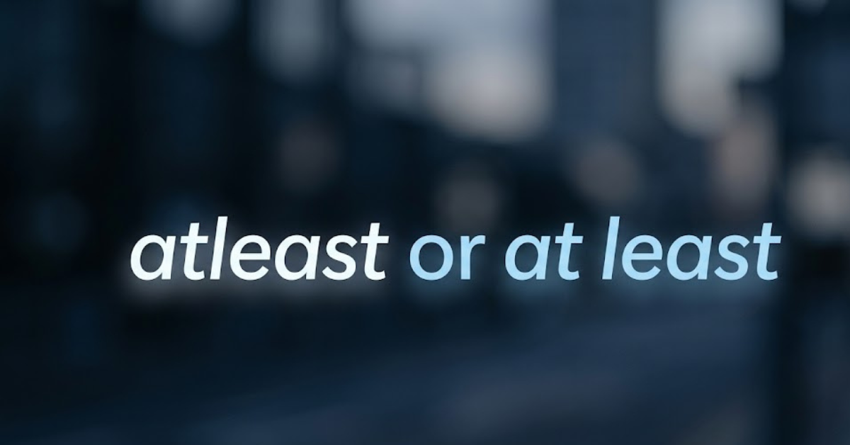 Atleast or At Least: What’s the Correct Way to Write It?