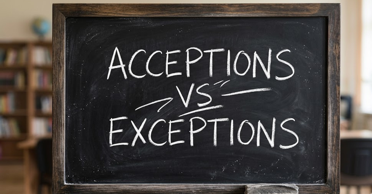Acceptions vs Exceptions: Understanding the Difference