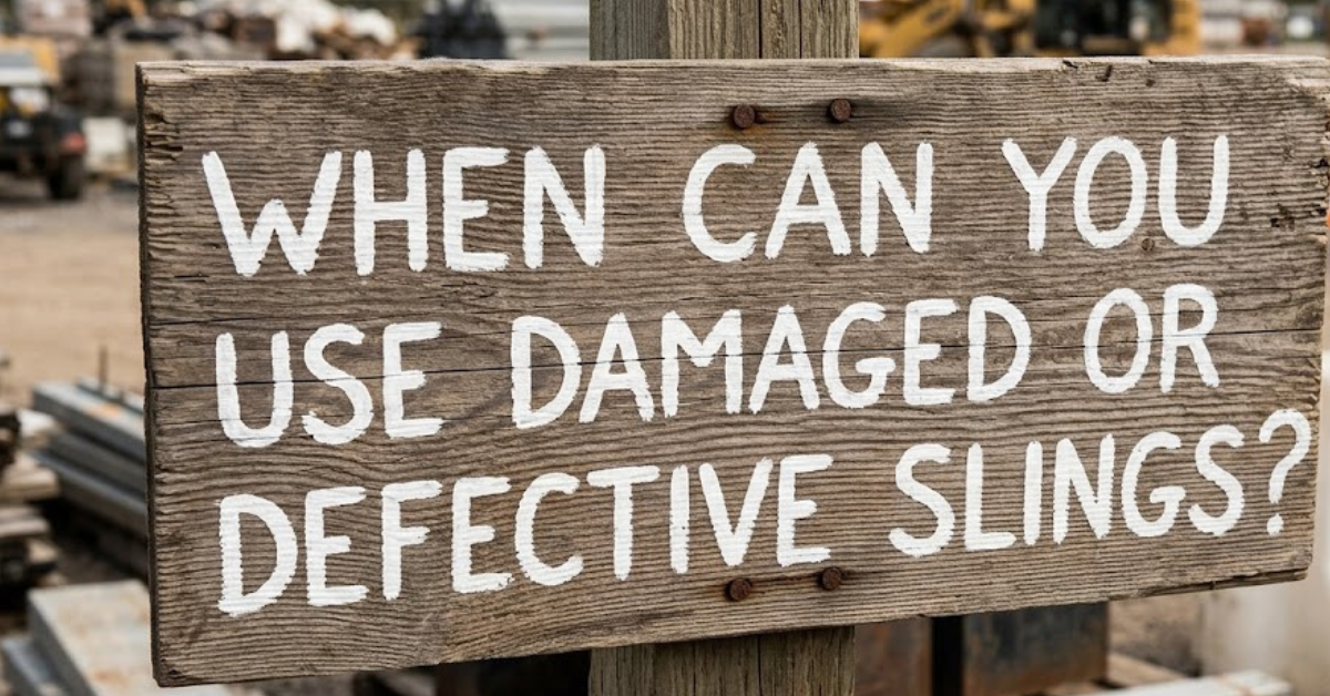 When Can You Use Damaged or Defective Slings?