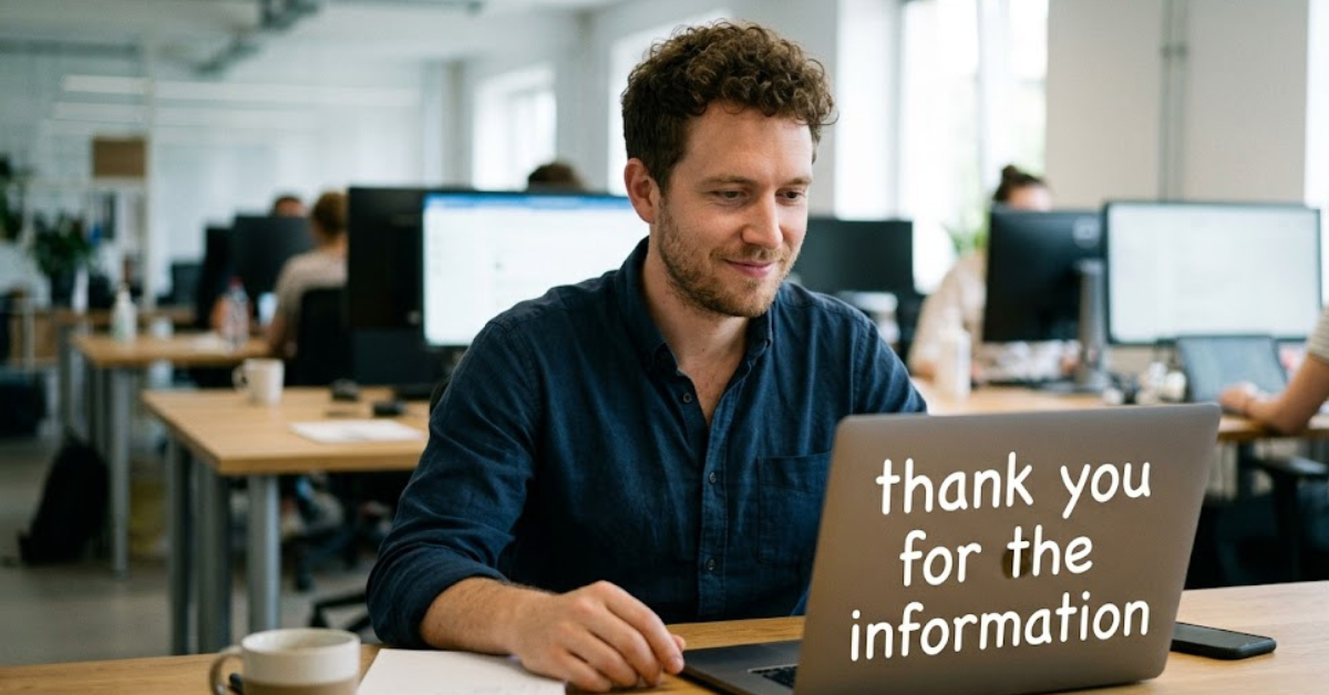 Thank You for the Information: Meaning, Usage, and Better Alternatives