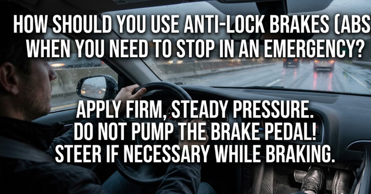 How to Use Anti-Lock Brakes in an Emergency Stop