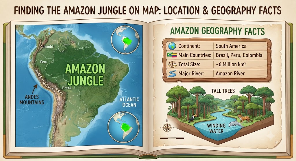 Amazon Jungle on Map