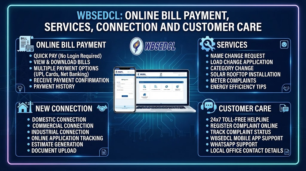 WBSEDCL: Online Bill Payment, Services, Connection and Customer Care